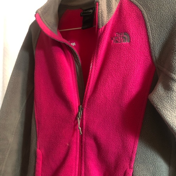 PINK & GRAY NORTH FACE SWEATSHIRT - Picture 2 of 5